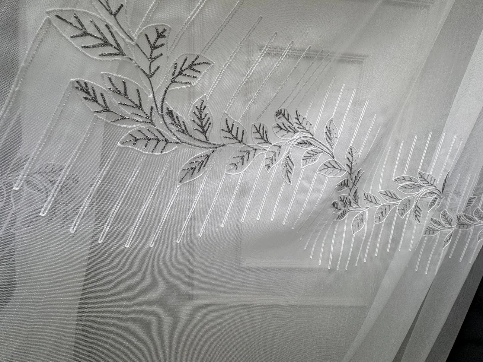 NİVEMESHOME EYLÜLZADE GÜMÜŞ DETAY 1/2,5 PİLELİ TÜL PERDE APM