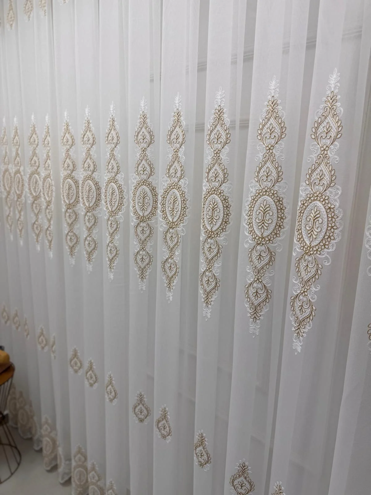 NİVEMESHOME YAREN 2024 GOLD 1/2,5 PİLELİ TÜL PERDE APM