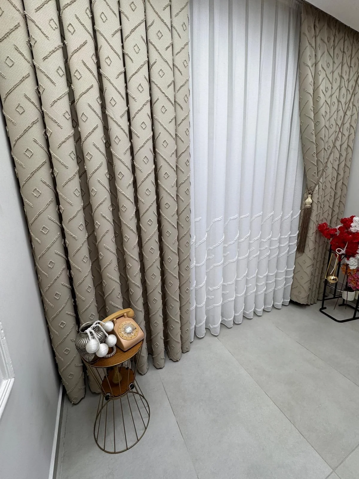 NİVEMESHOME SETA DI VELLUTO 3-0006 VISONE 1/3 TENDA FODERA