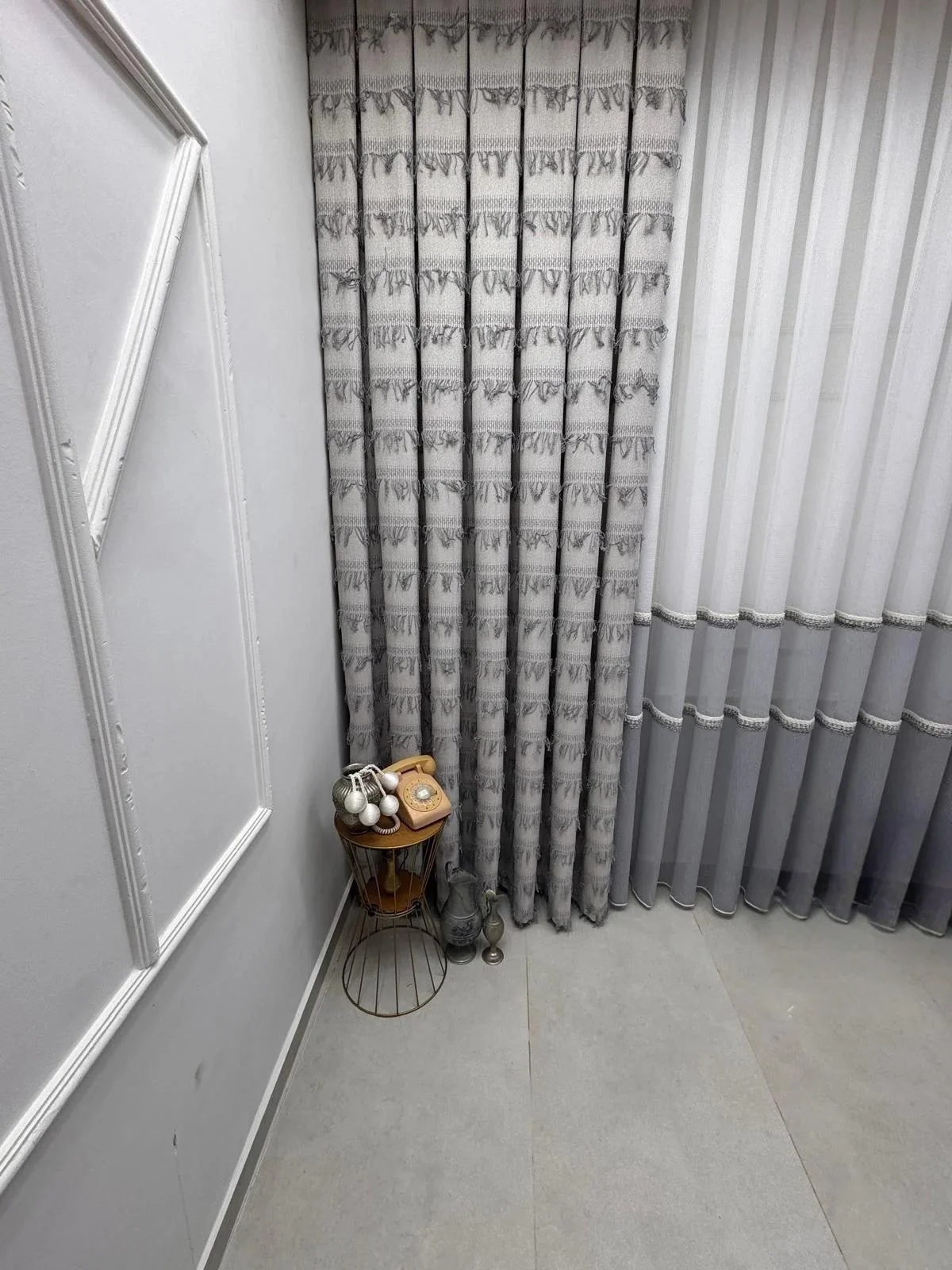 NİVEMESHOME FJ614617 V-60001 ARVEN GRİ 1/3 PİLELİ FON PERDE APM