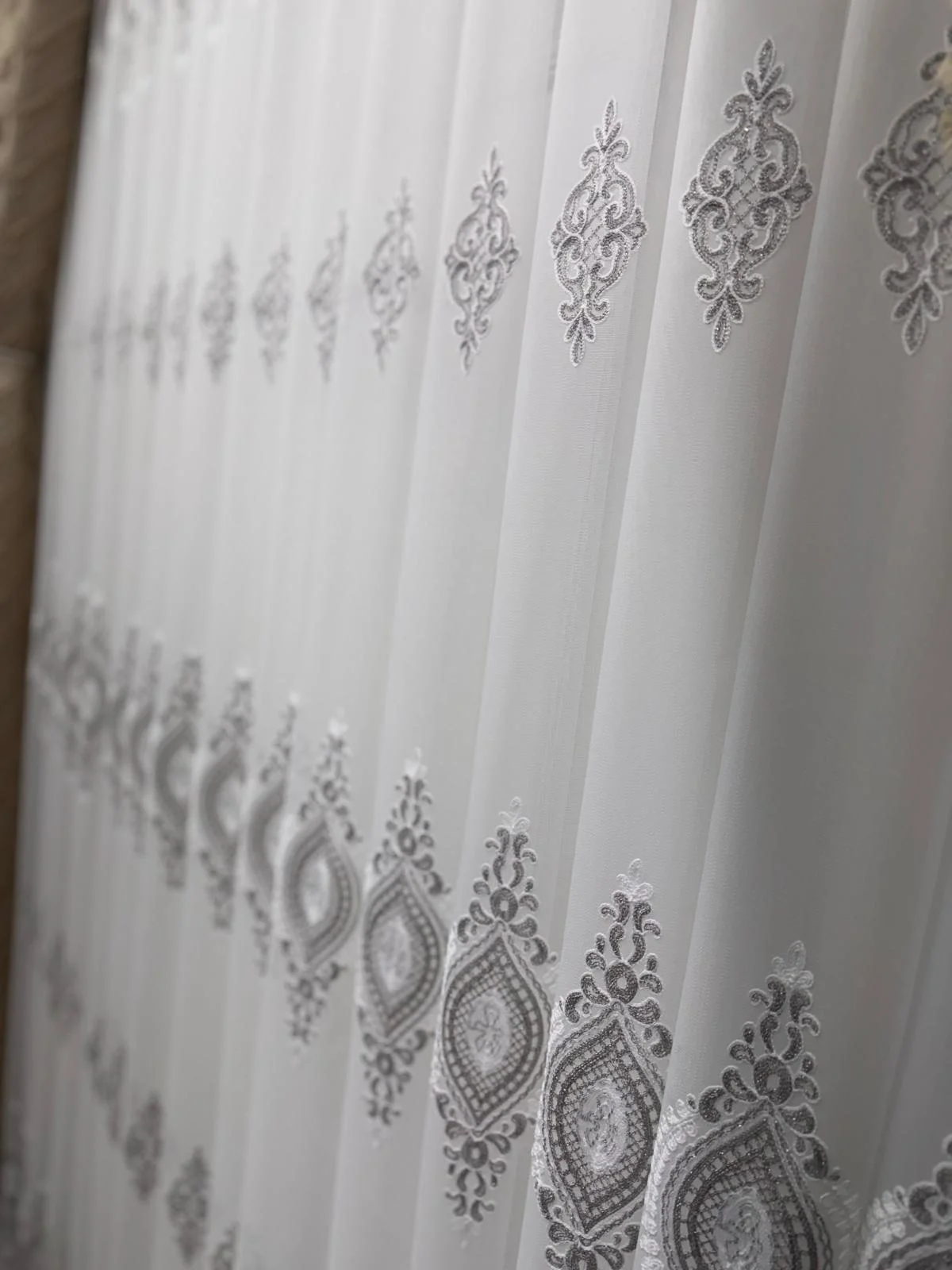 NİVEMESHOME SERAP GÜMÜŞ 1/3 PİLELİ BAMBU TÜL CURTAIN