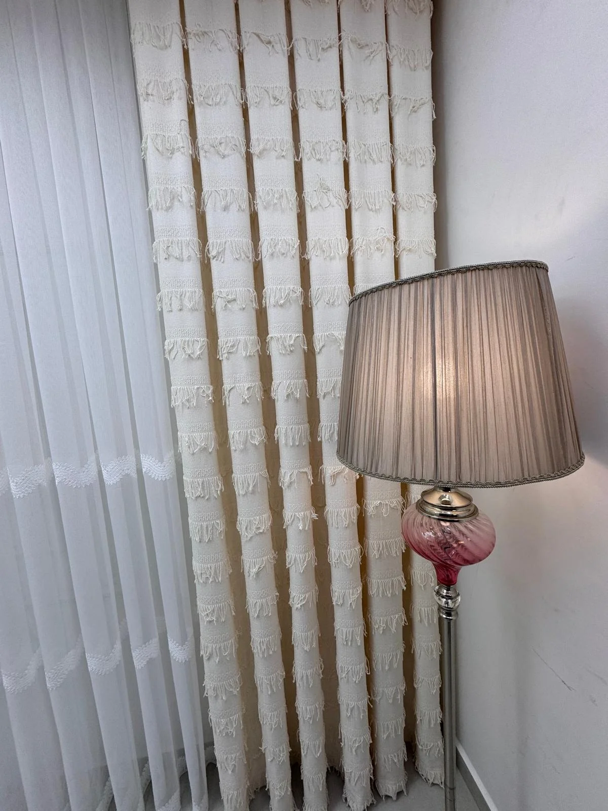 NİVEMESHOME  ARVEN  EKRU  1/3 PİLELİ FON PERDE APM