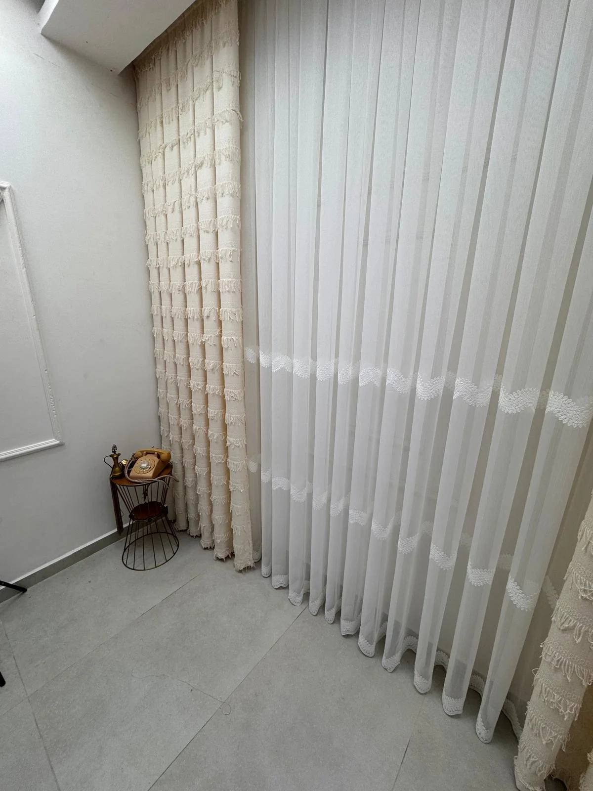NİVEMESHOME  ARVEN  EKRU  1/3 PİLELİ FON PERDE APM
