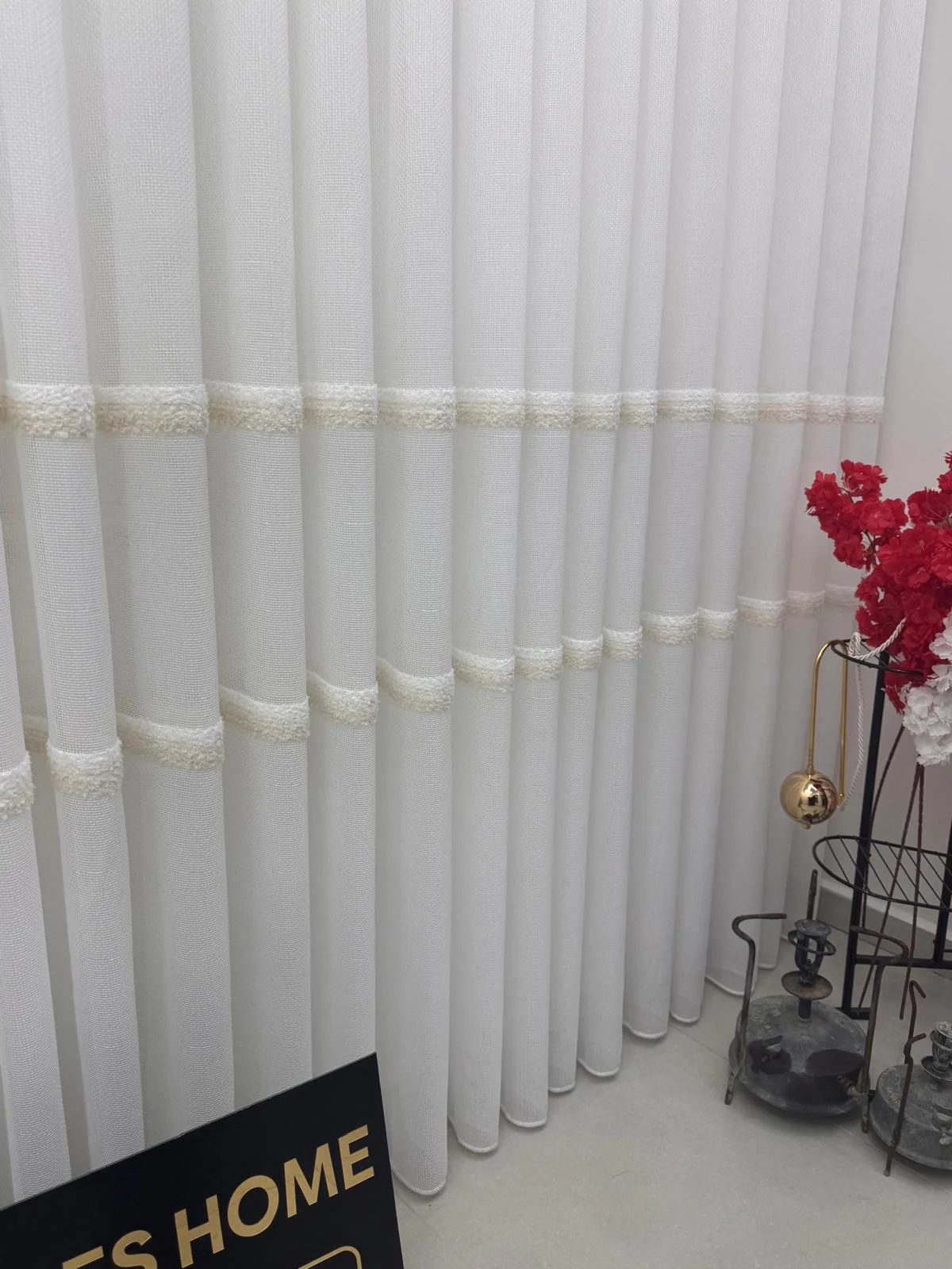 NİVEMESHOME PETEK EKRU 1/3 PİLELİ ТЮЛЬ ЗАНАВЕС