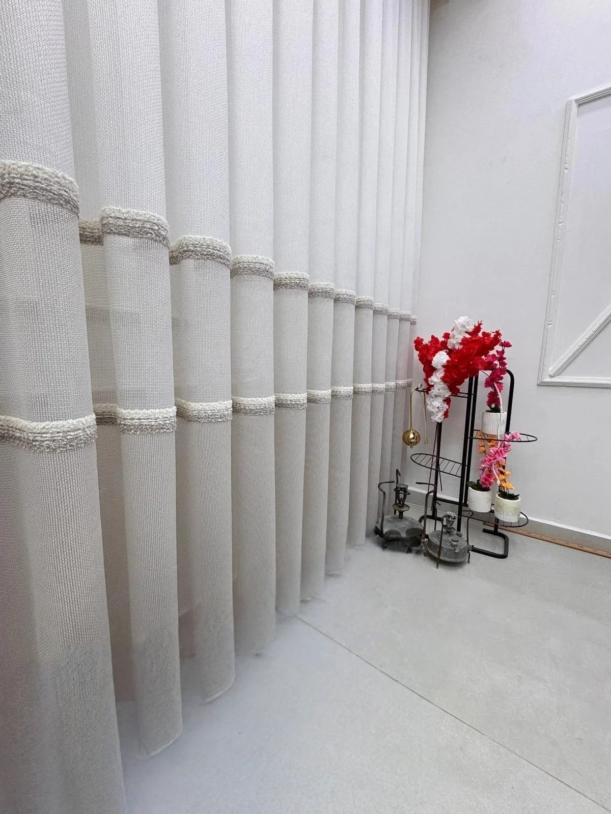 NIVEMESHOME PETEK VİZON 1/3 PİLELİ TÜL PERDE