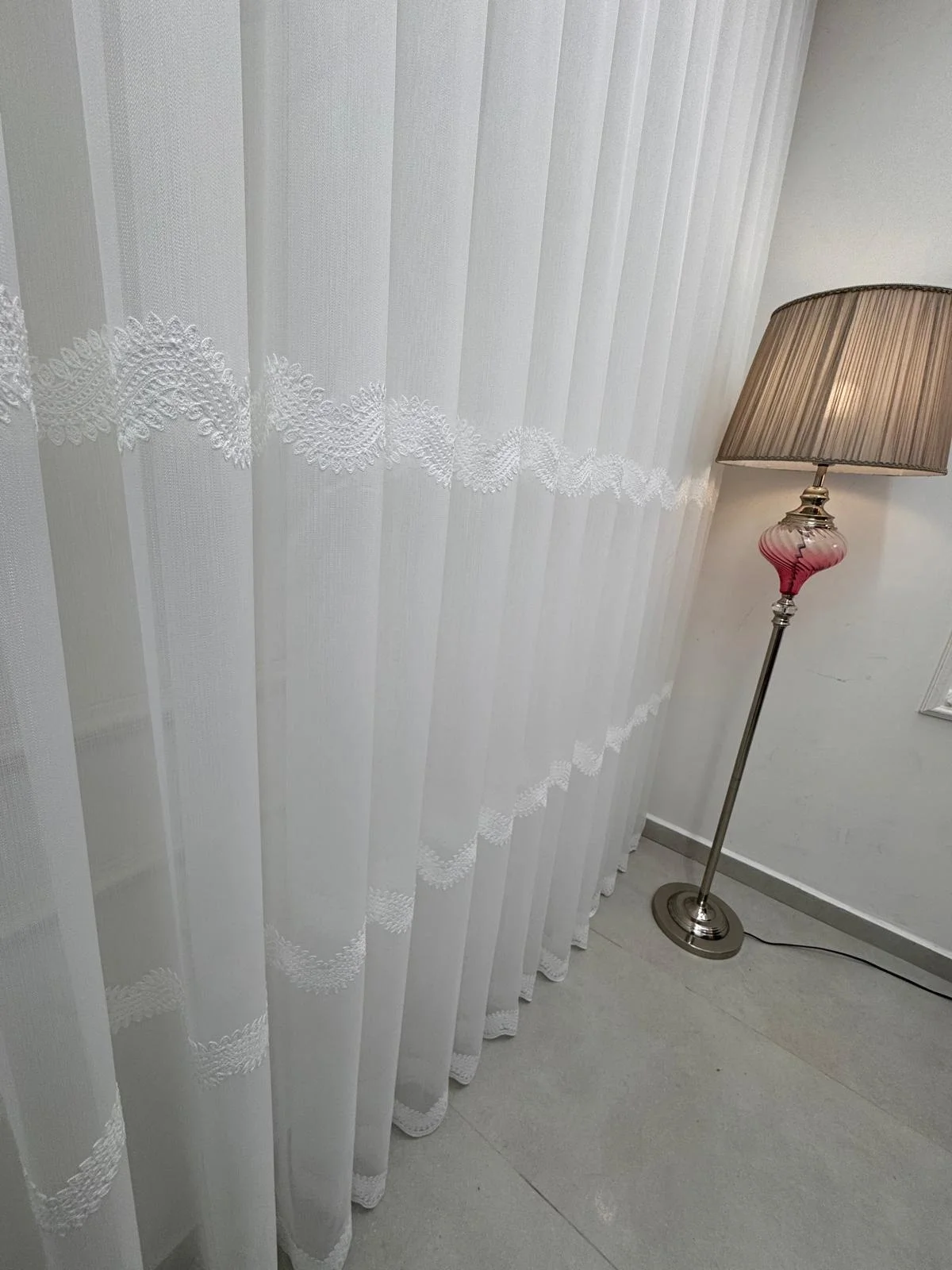 NİVEMESHOME PERLİNA 101 EKRU 1/3 PİLELİ TÜL PERDE APM