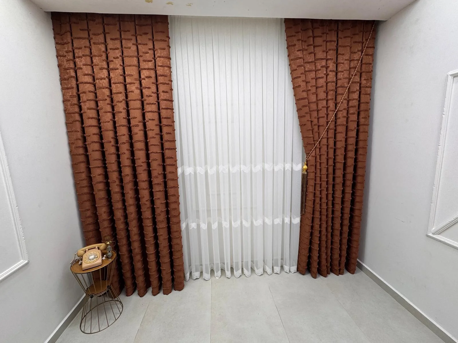 NİVEMESHOME PERLİNA 101 EKRU 1/3 PİLELİ TÜL PERDE APM