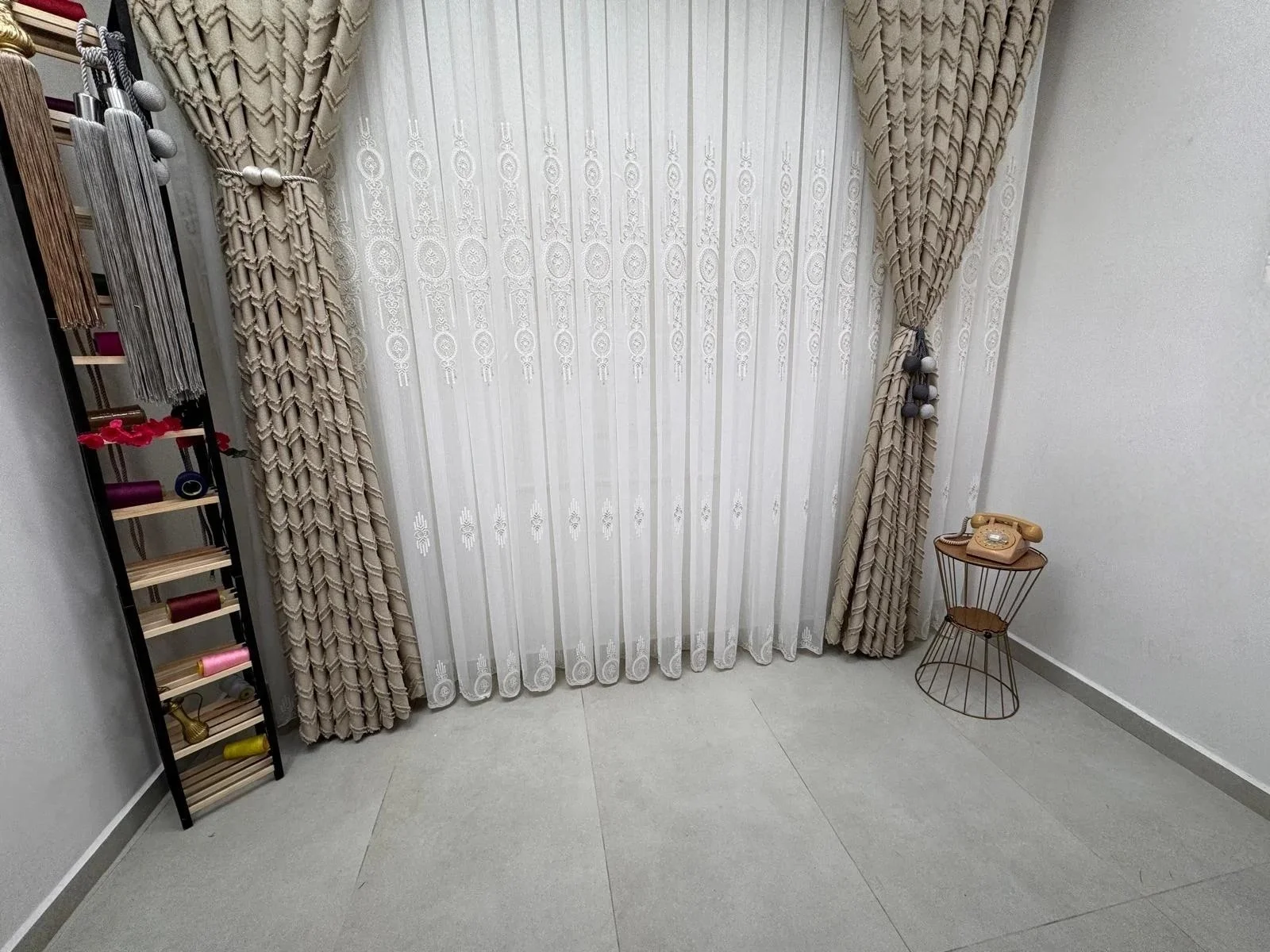 NİVEMESHOME SEDEF VİZON 1/3 PİLELİ TÜL CURTAIN APM