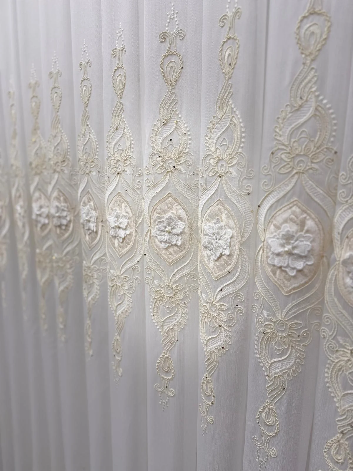 NİVEMESHOME CANSEL GOLD 1/2,5 PİLELİ TÜL PERDE