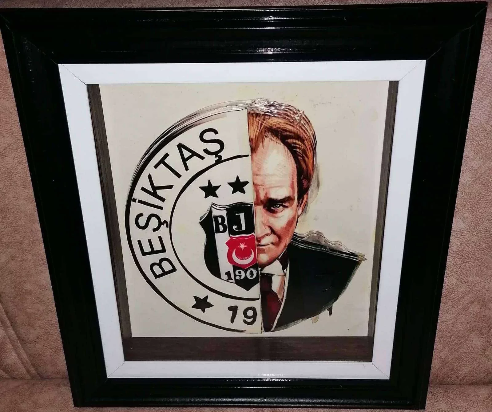 CUADRO HECHO A MANO DE MUSTAFA KEMAL ATATÜRK&BEŞİKTAŞ