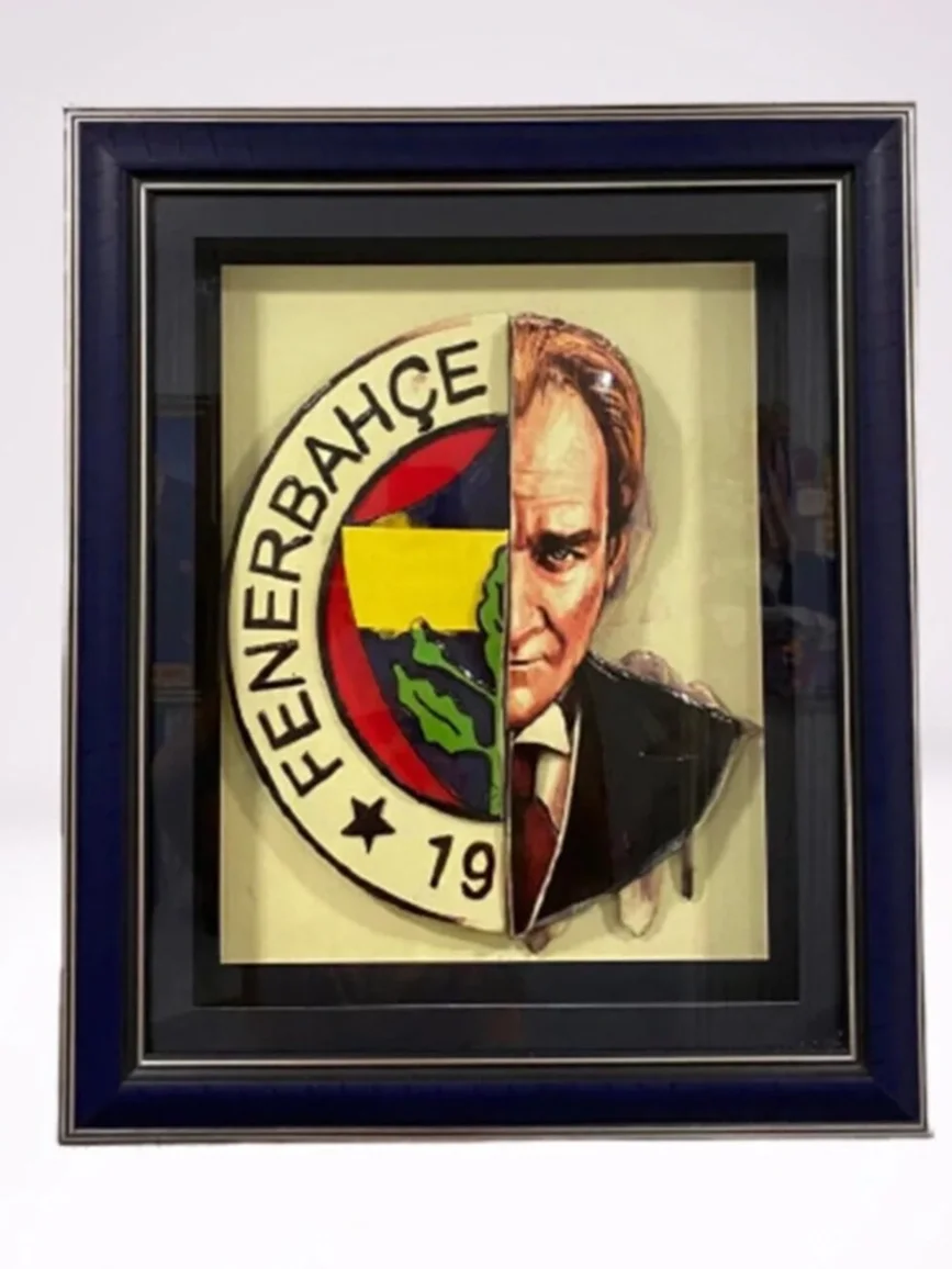 EL YAPIMI MUSTAFA KEMAL ATATÜRK&FENERBAHÇE TABLO