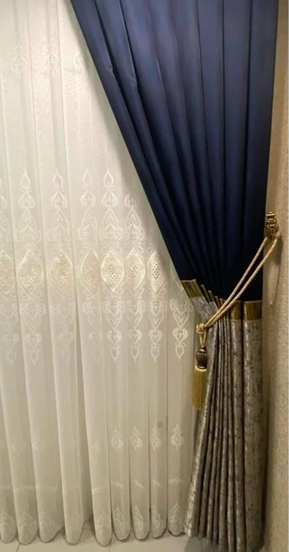 LACİVERT GOLD TAFTAFON APRE23-380 1/3 SIK PİLE PANO FON PERDE APM