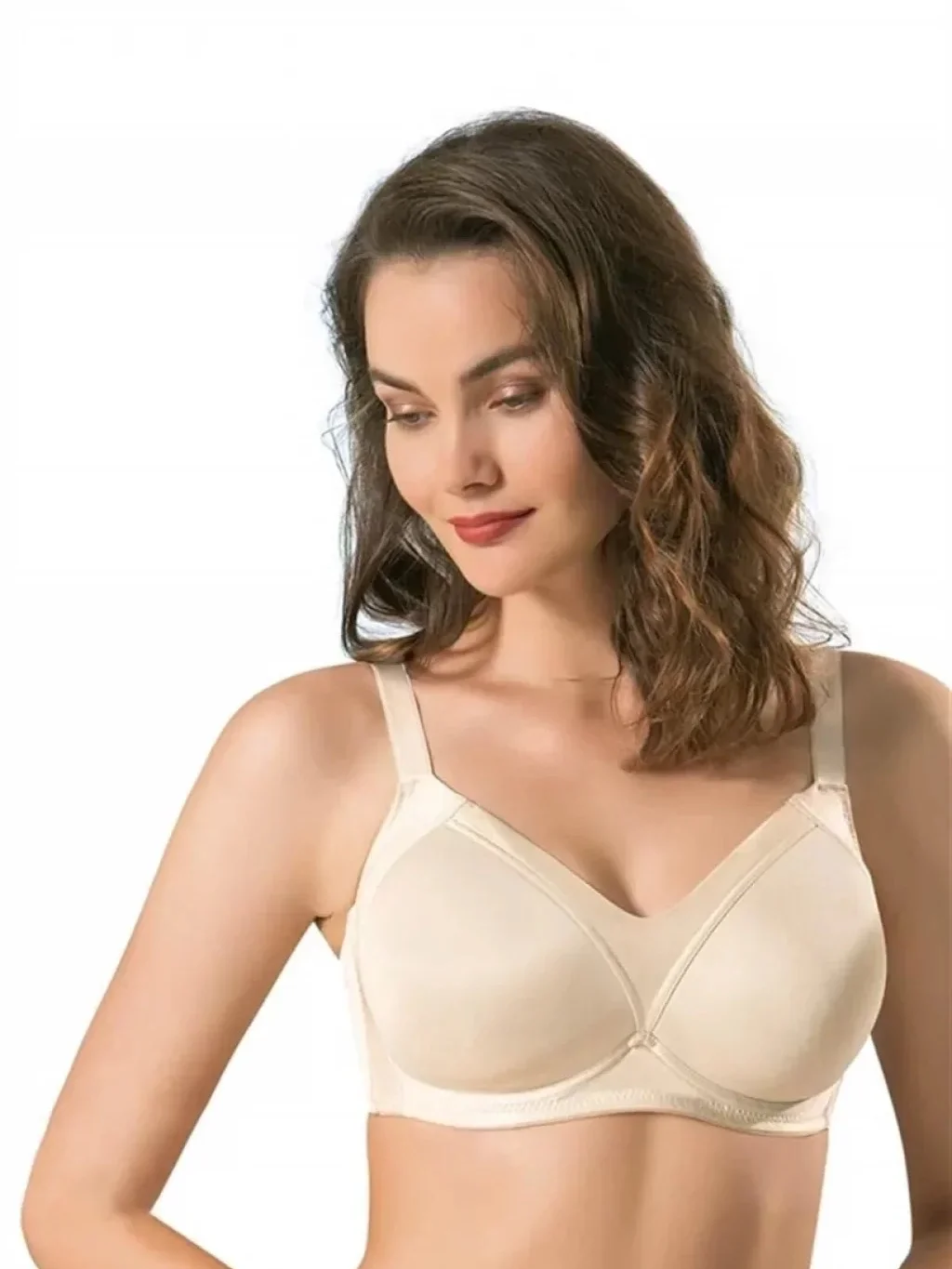 Sostén sin aros de copa suave, color piel LE JARDİN 9150-B