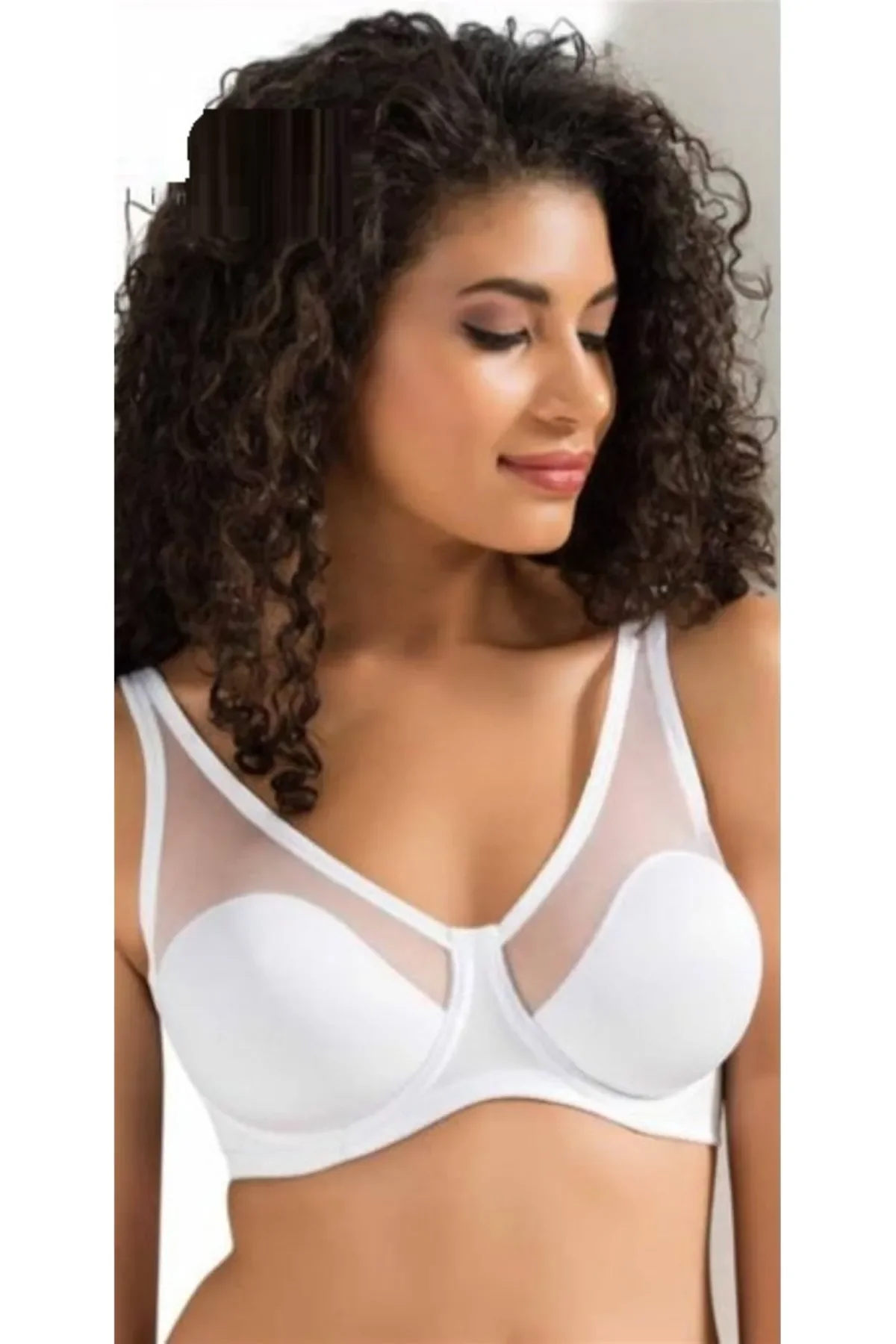 LE JARDİN 9200-B TULLE-COVERED SOFT CUP BRA WHITE