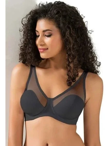 LE JARDİN 9200-B TULLE COVERED SOFT CUP BRA BLACK