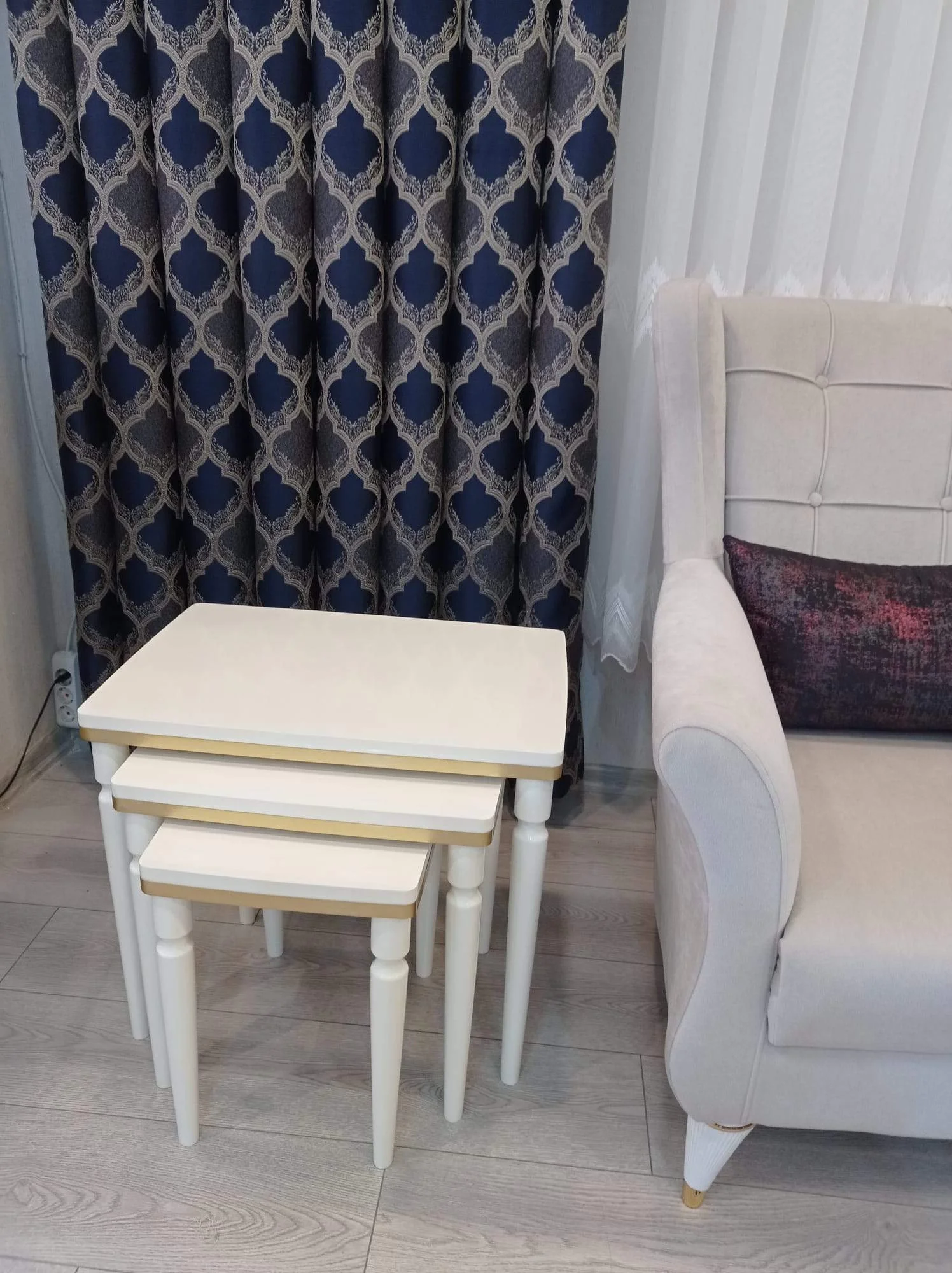 NİVEMESHOME DURU KREM-GOLD 3 LÜ LÜX ZİGON