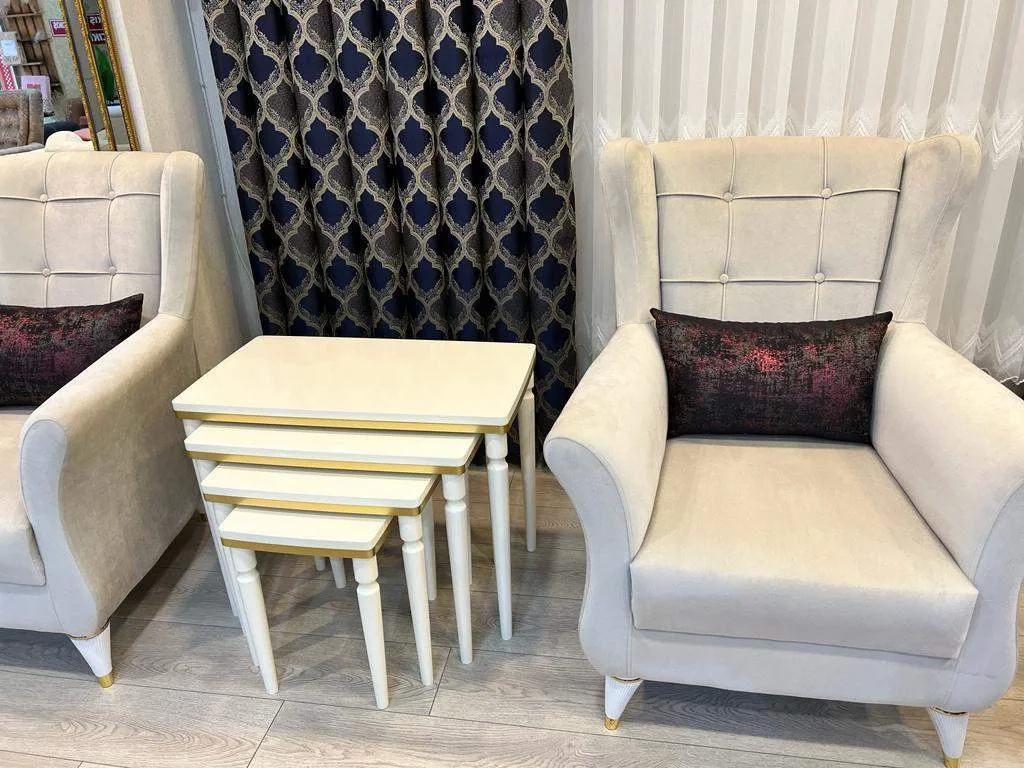 NIVEMESHOME PURE CREAM-GOLD 4 PIECE LUXURY ZIGON