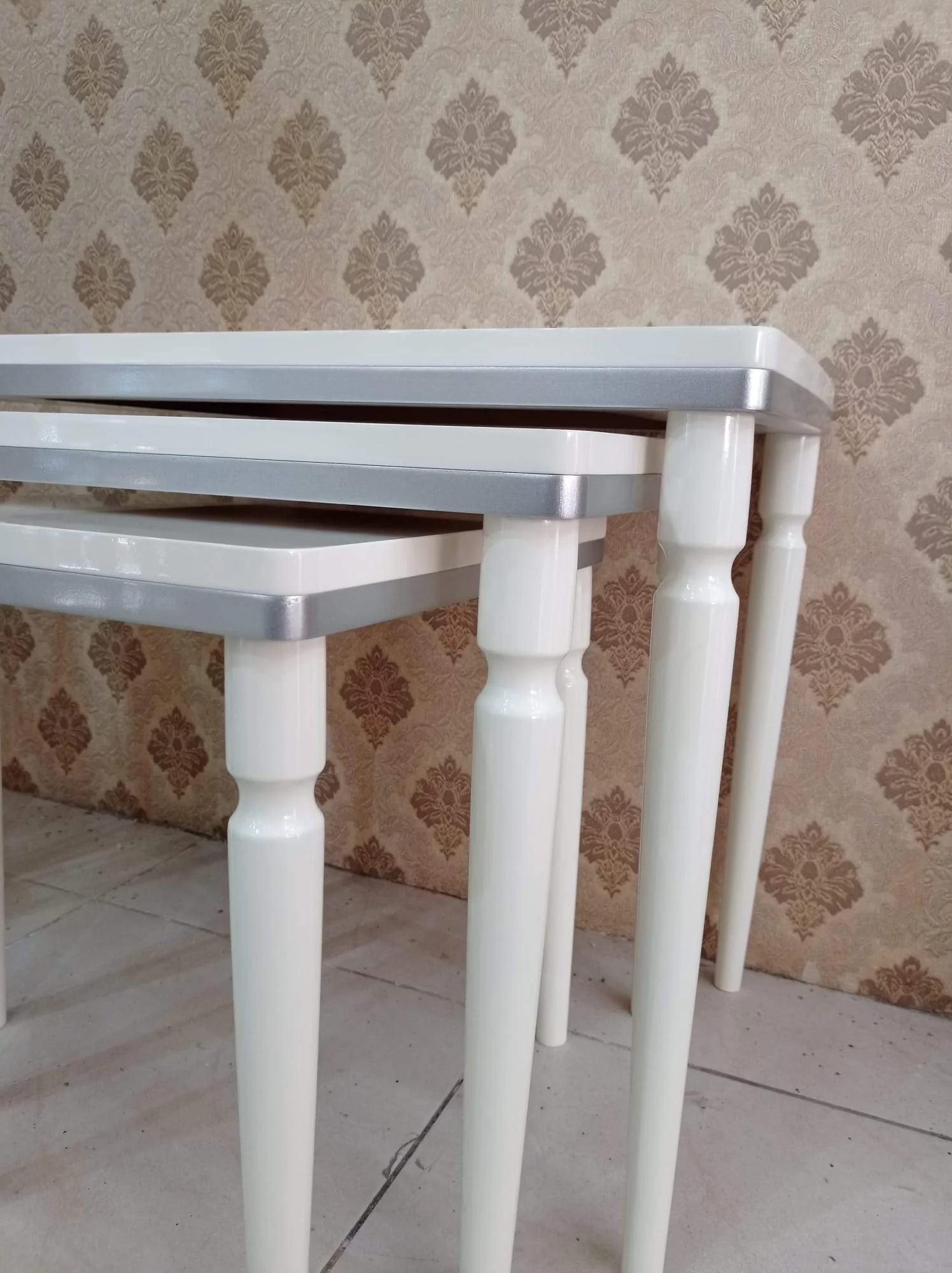 NIVEMESHOME DURU CREME-ARGENT 3 PIECES ZIGON LUXE