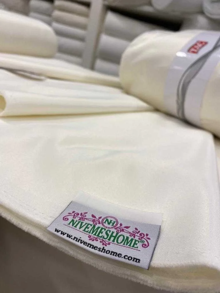 NİVEMESHOME TENDA PARASOLE IN RASO CREMA DI 1ª CLASSE