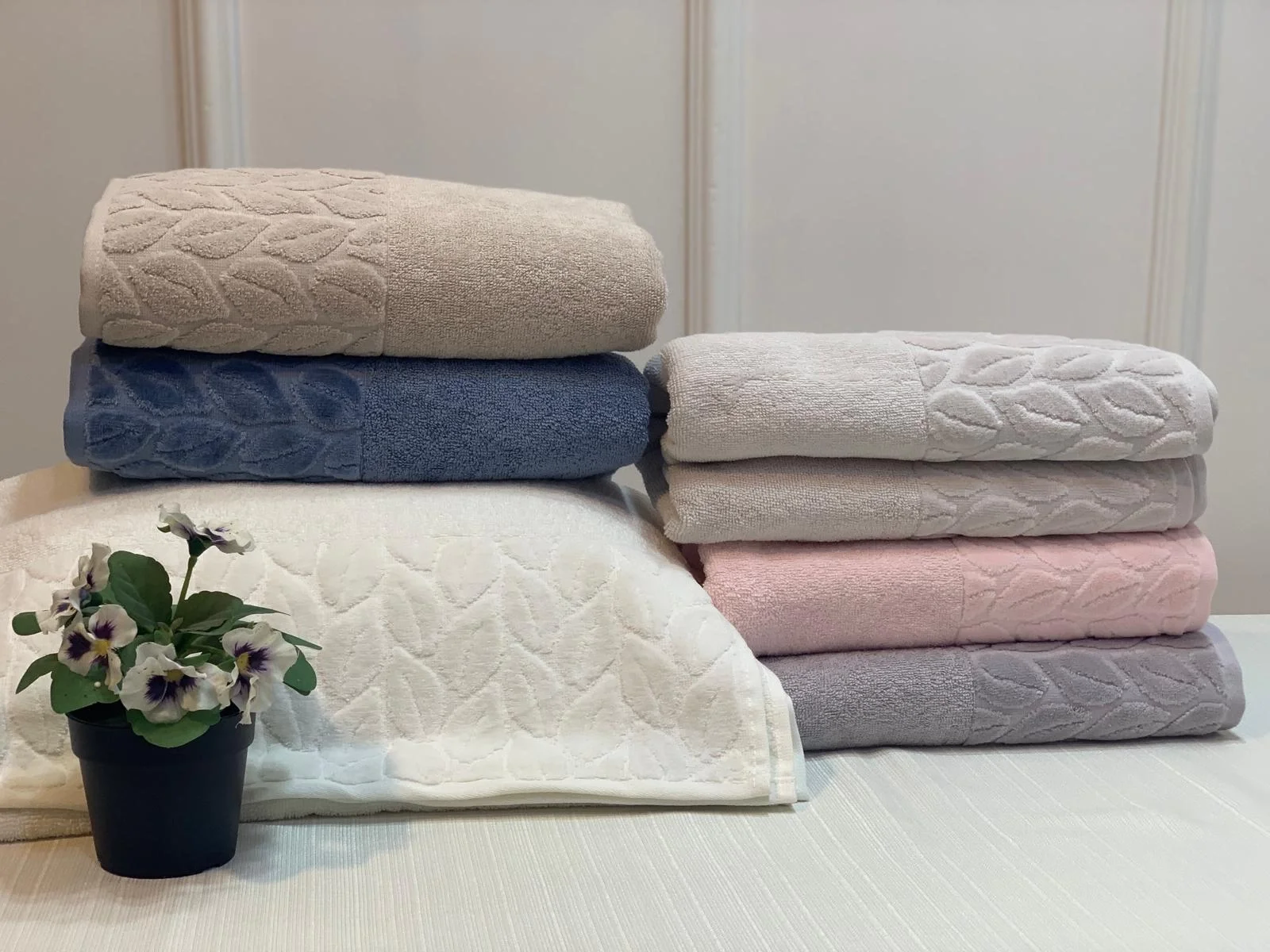 NİVEMESHOME 249 HAZAL BLAU JACQUARDHANDTUCH NURPAK
