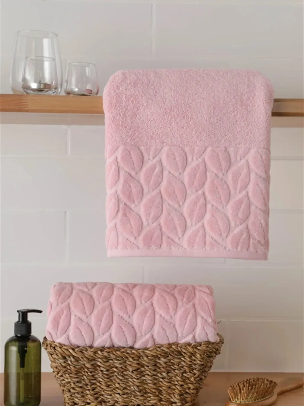NİVEMESHOME 249 HAZAL ROSA JACQUARD HANDTUCH NURPAK