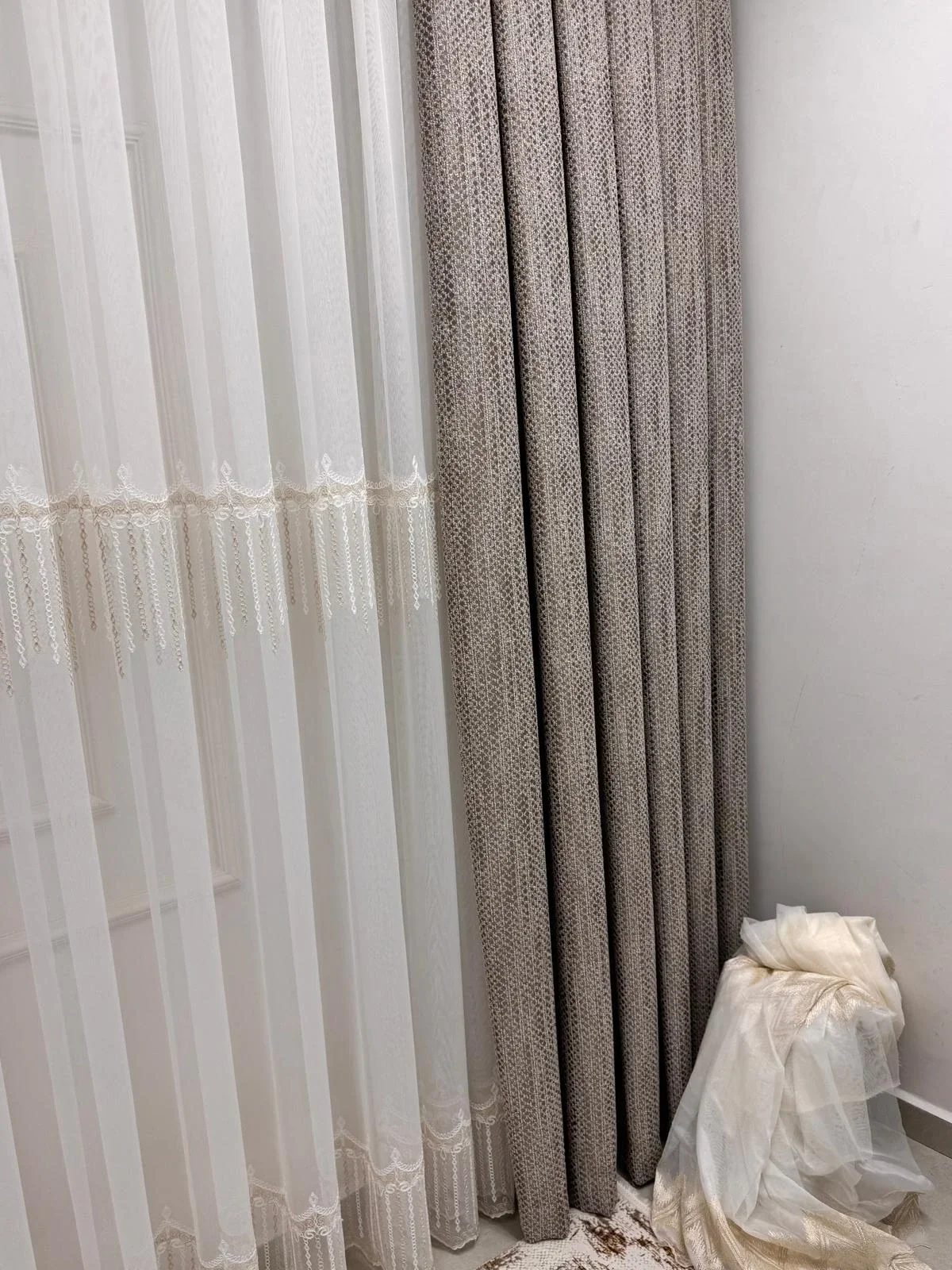 NİVEMESHOME 2571 V -117 REİNA  GOLD 1/2,5 PİLELİ BAMBU TÜL PERDE