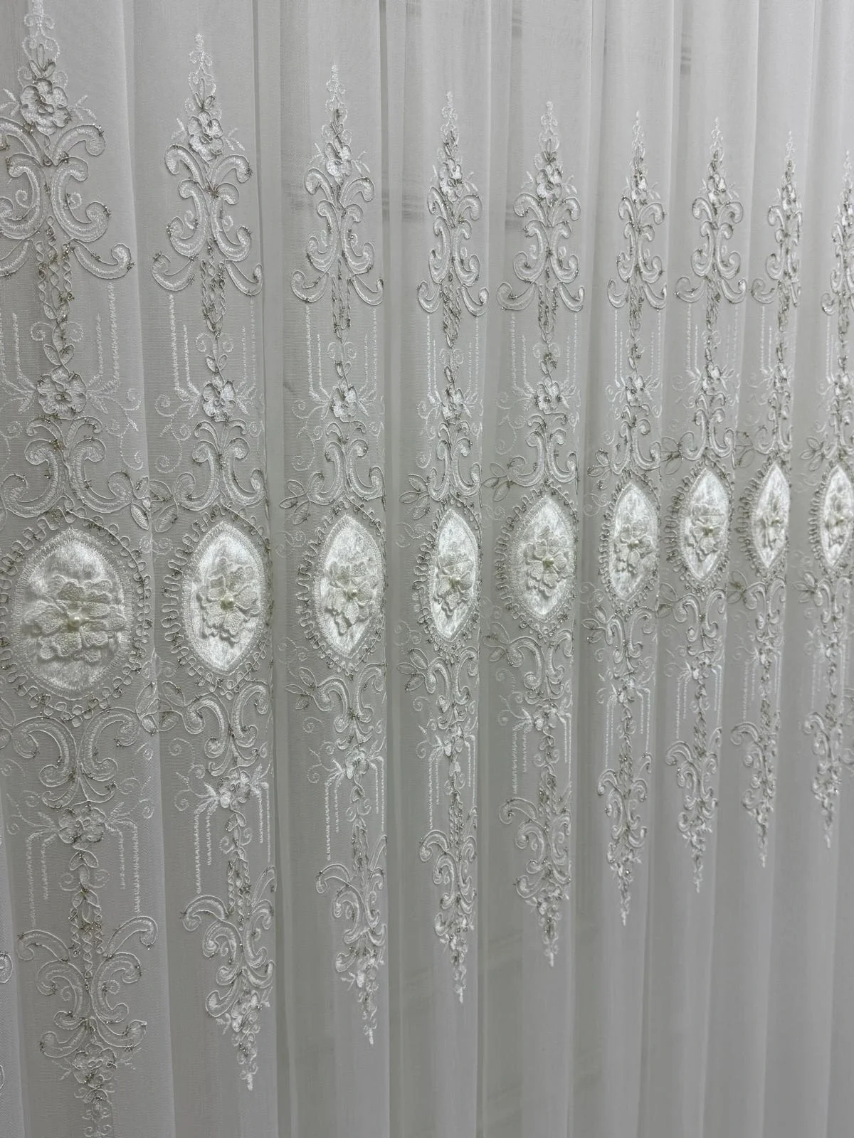 NİVEMESHOME 3158 VALERİA GOLD 1/2,5 PİLELİ BAMBU TÜL PERDE