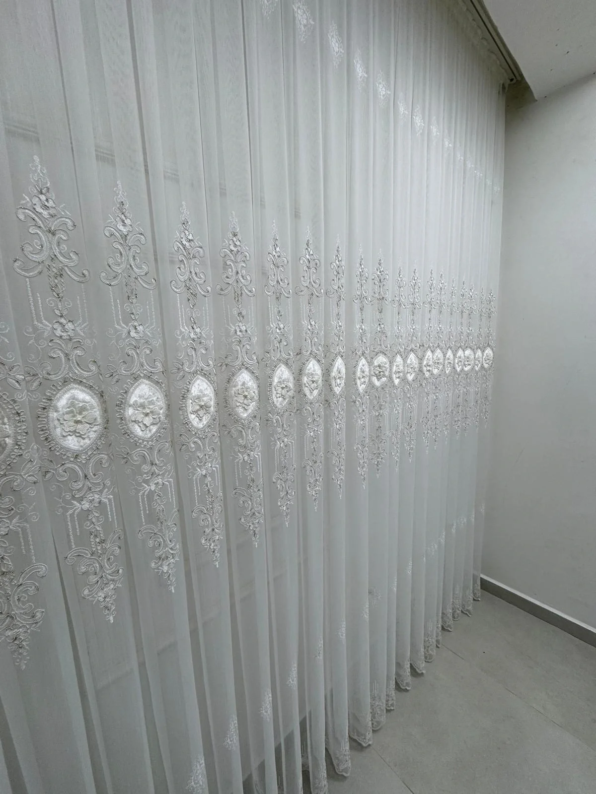 NİVEMESHOME 3158 VALERİA GOLD 1/2,5 PİLELİ BAMBU TÜL PERDE