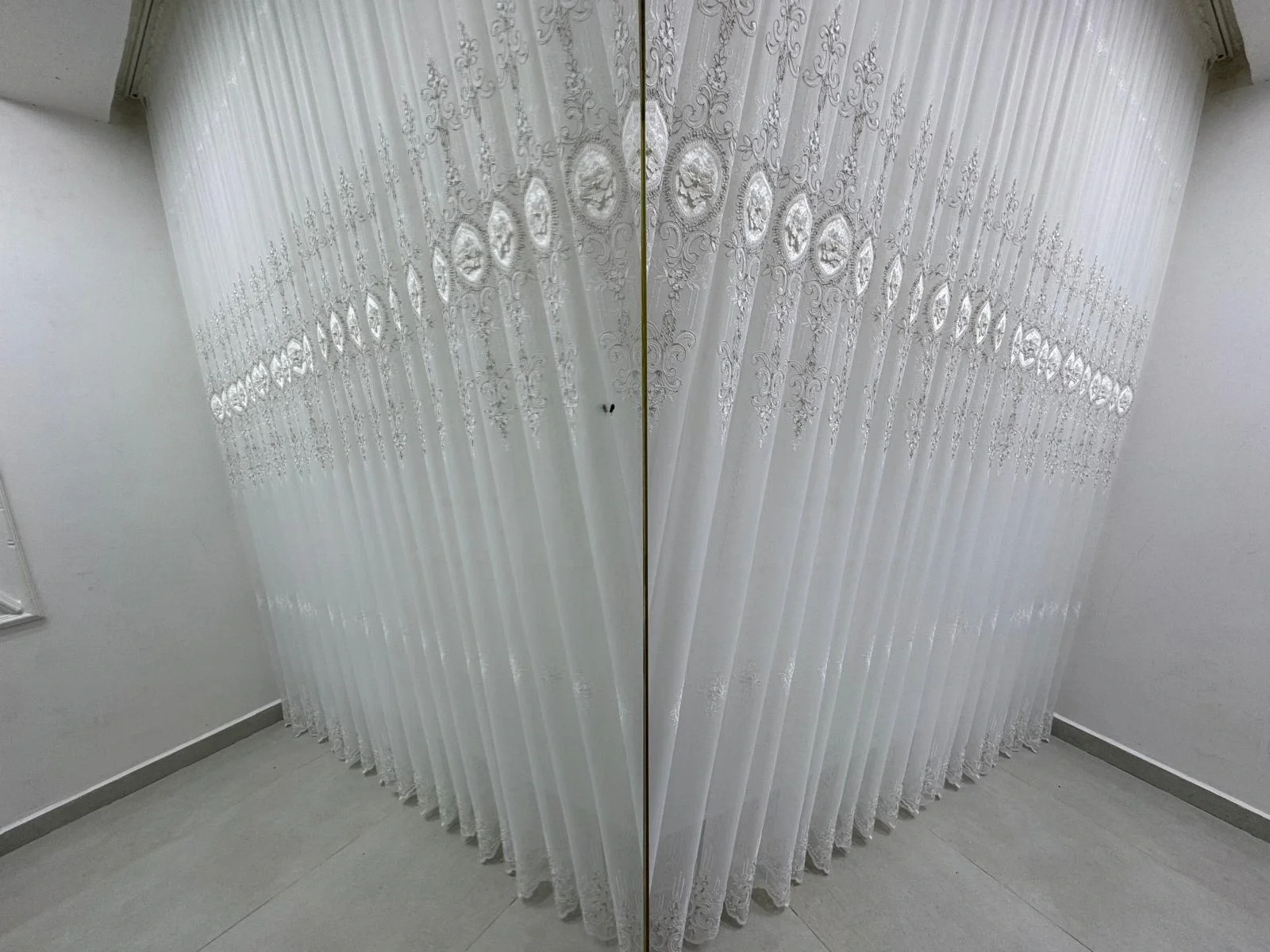 NİVEMESHOME 3158 VALERİA GOLD 1/2,5 PİLELİ BAMBU TÜL PERDE