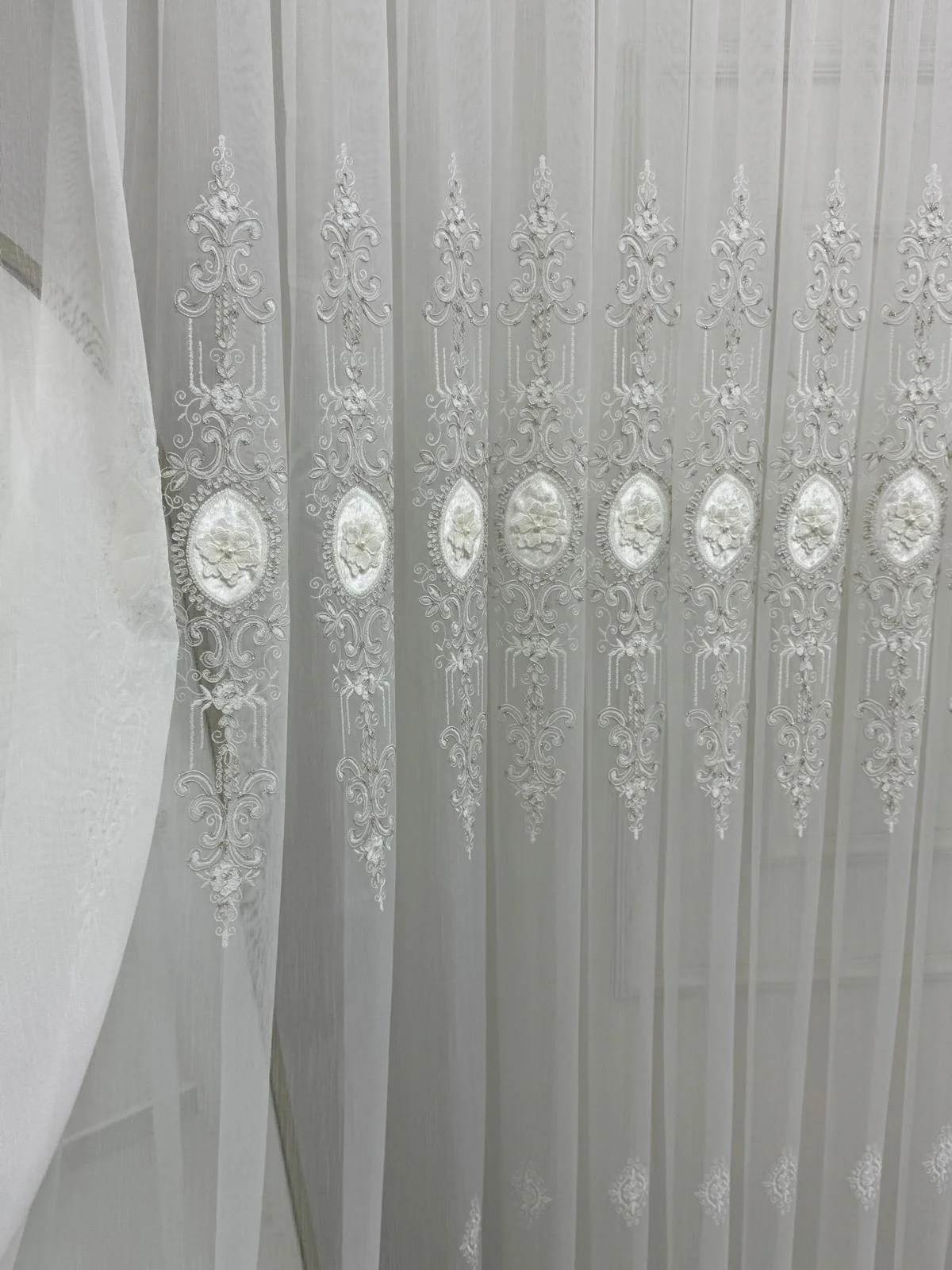 NİVEMESHOME 3158 VALERİA GOLD 1/3 PİLELİ BAMBU TÜL PERDE