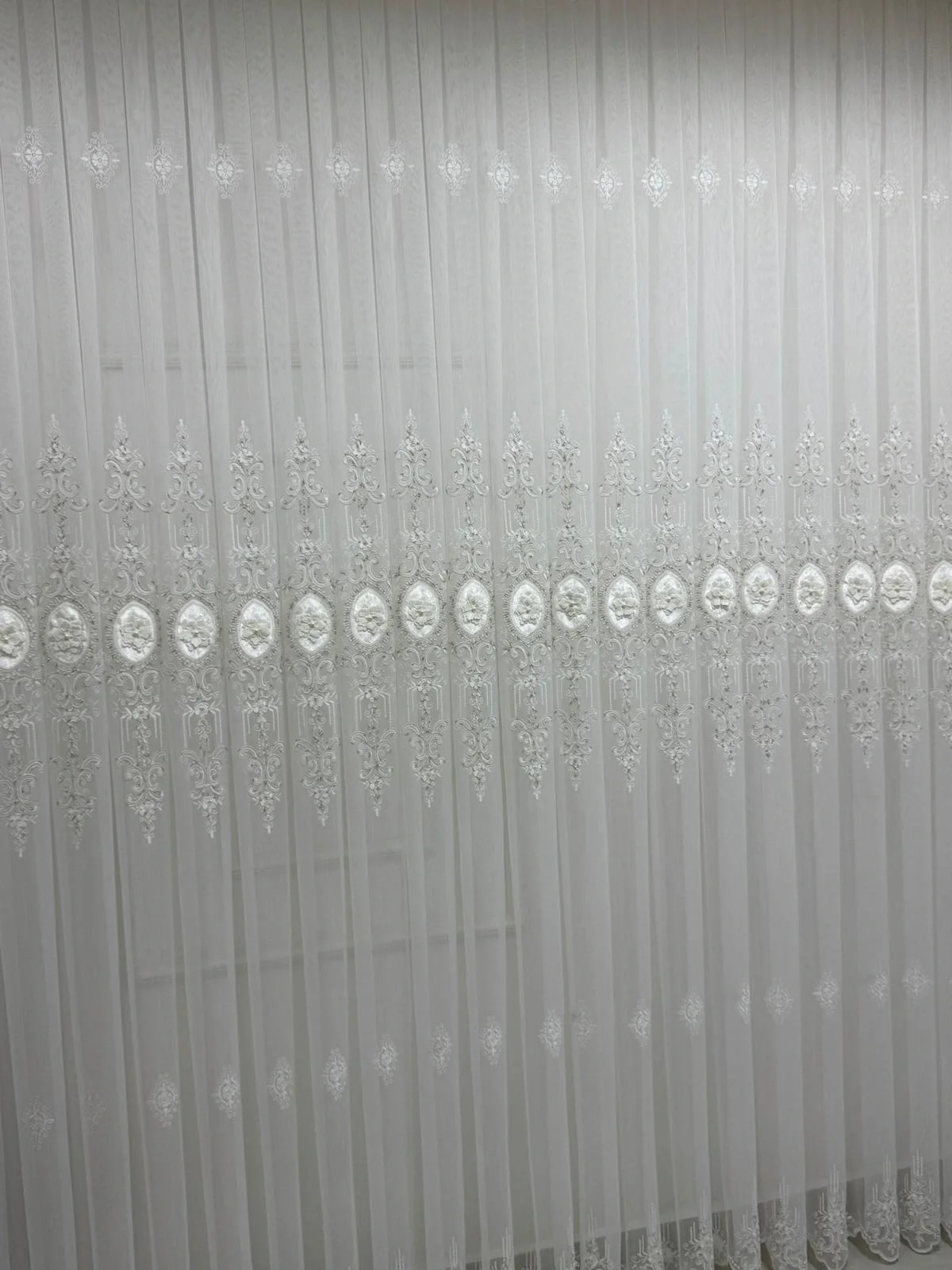 NİVEMESHOME 3158 VALERİA GOLD 1/3 PİLELİ BAMBU TÜL PERDE