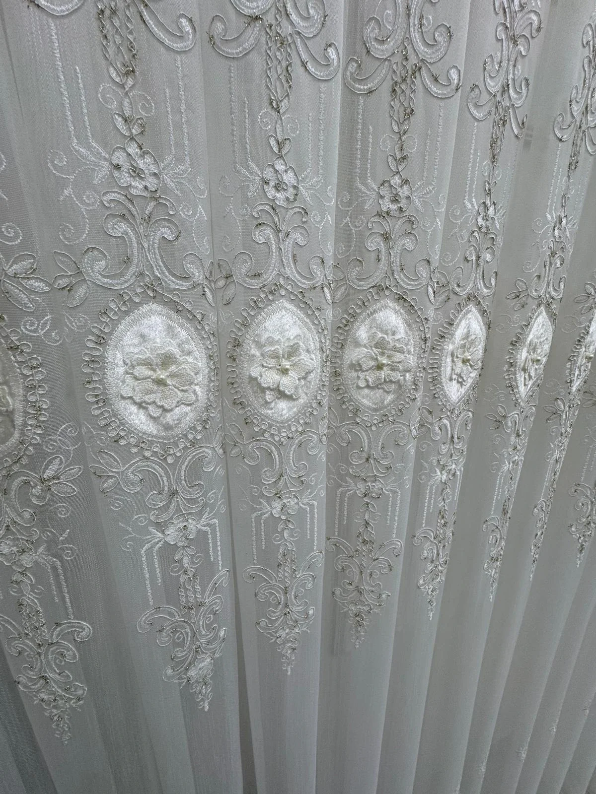 NİVEMESHOME 3158 VALERİA GOLD 1/3 PİLELİ BAMBU TÜL PERDE