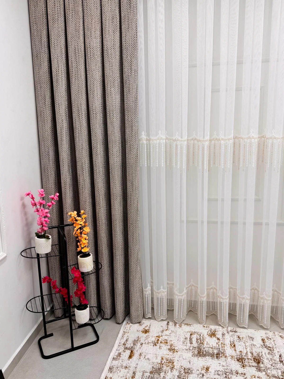 NİVEMESHOME 400 DİANA ŞÖNİL DOKUMA VİZON  1/3 PİLE FON PERDE APM