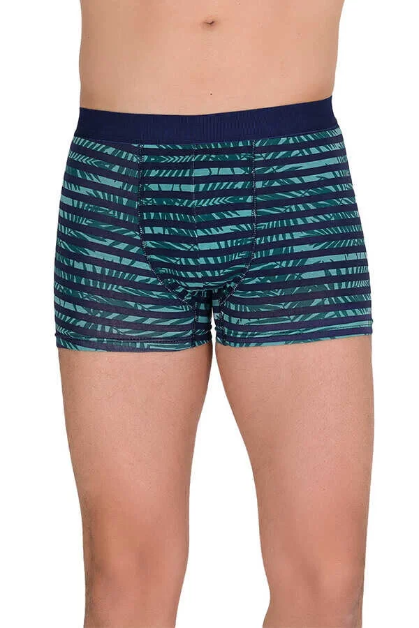 NİVEMESHOME 4480 UOMO LYCRA COTONE BOXER VERDE NAVY A POIS L CHIARO