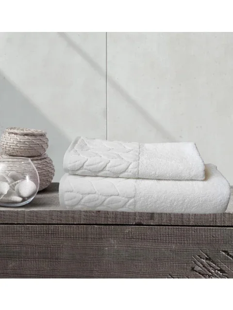 NİVEMESHOME 632 BEYAZ 90X150 HAZAL BANYO HAVLUSU NURPAK