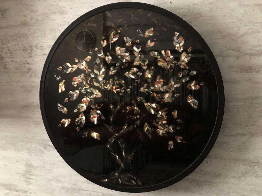 NİVEMESHOME 80*80 DOKU OVAL TABLO 8915