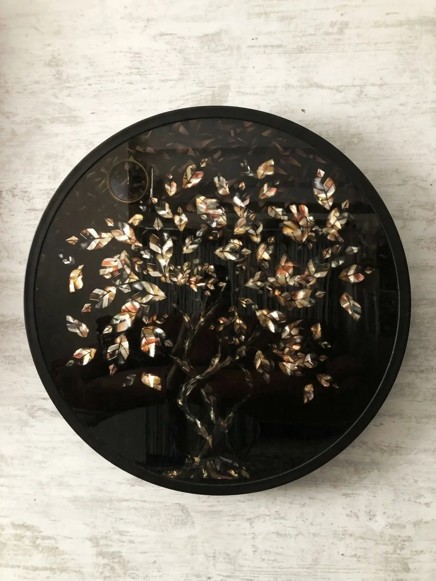 NİVEMESHOME 80*80 DOKU OVAL TABLO 8915