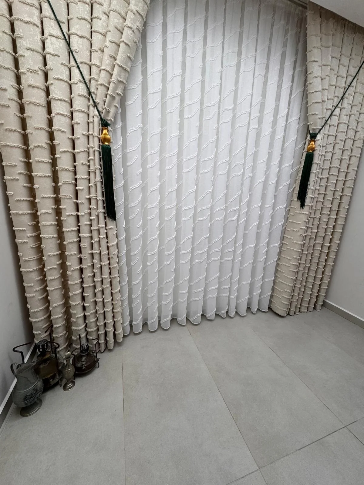 NİVEMESHOME AHU 1-0037  TAM DESENLİ  1/2,5  PİLELİ  TÜL PERDE APM