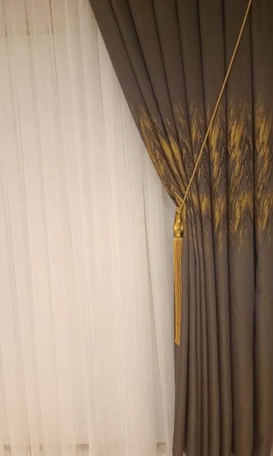NİVEMESHOME ALİZHA TAŞ-SARI 1/3 SIK PİLE FON PERDE APM