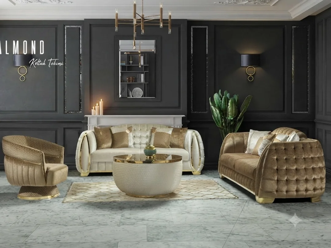 NİVEMESHOME ALMOND SOFA SET