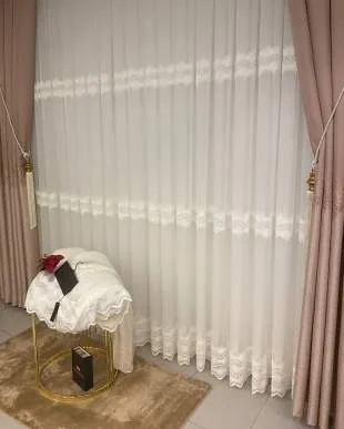 NİVEMESHOME ALPİNİA DOKULU H5451 1/3 SIK PİLE TÜLL GARDINE APM