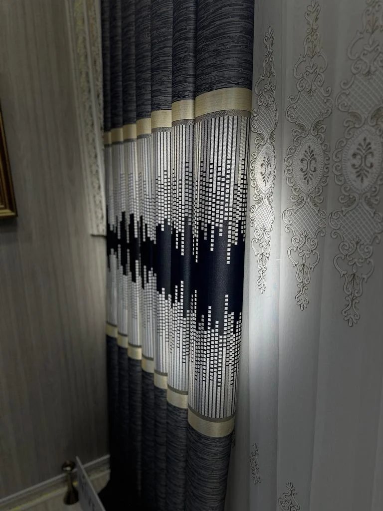 NİVEMESHOME AMASRA FT614164 V-502 MAVİ 1/3 SIK PİLELİ FON PERDE APM