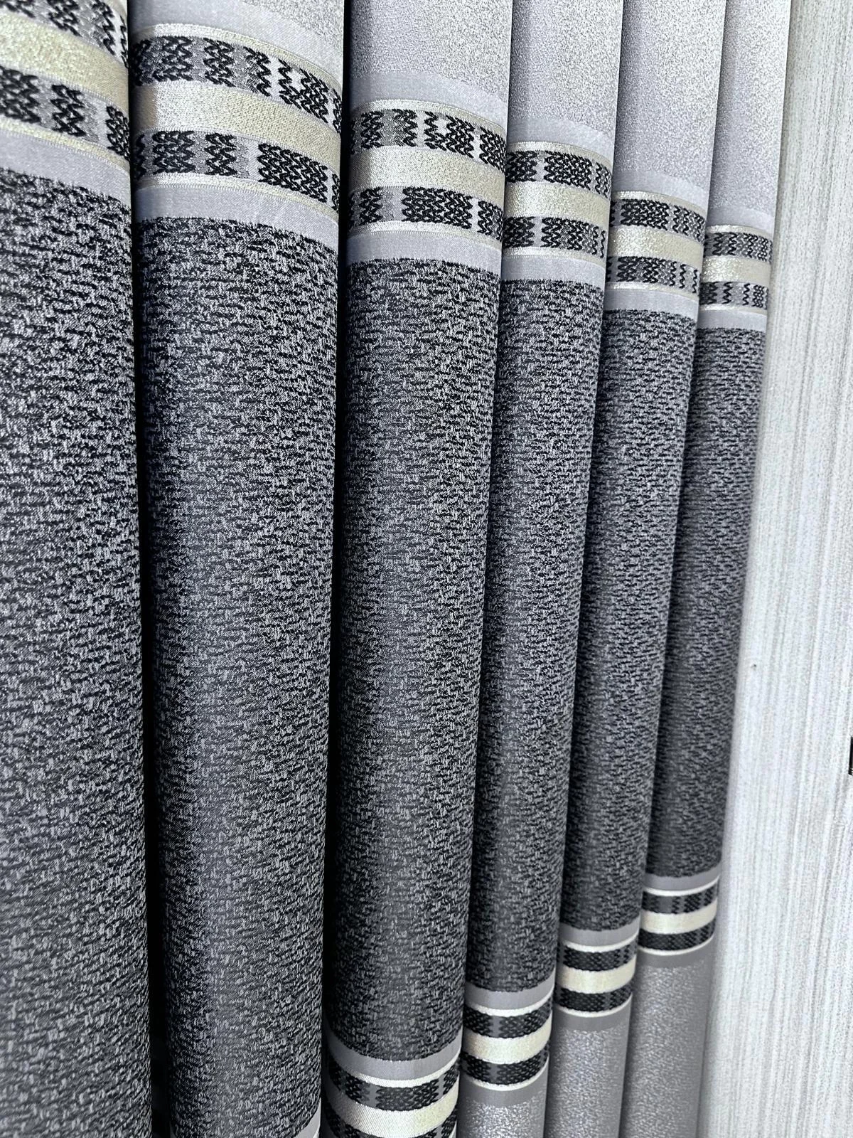 NİVEMESHOME ANKA GRAY-BLACK 1/3 DENSE PILE CURTAIN FABRIC