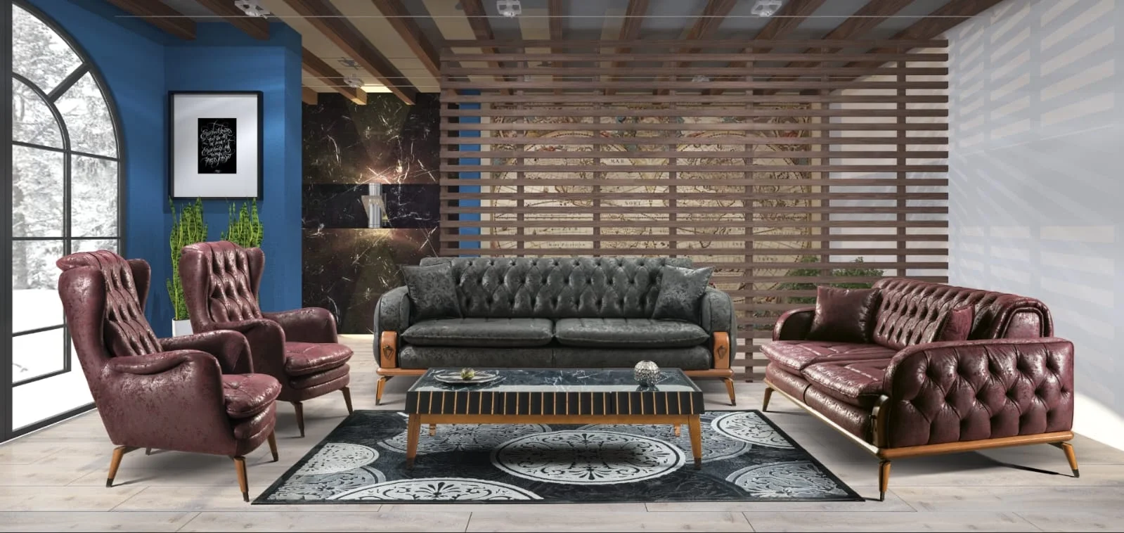 NİVEMESHOME ANKA MODERN SOFA SET