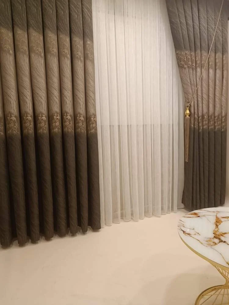 NİVEMESHOME ANTORIA COFFEE-STONE 1/3 TIGHT PILE BACKDROP CURTAIN APM