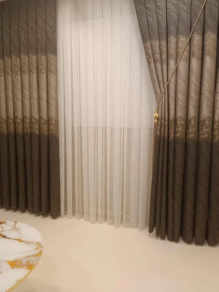 NİVEMESHOME ANTORIA COFFEE-STONE 1/3 TIGHT PILE BACKDROP CURTAIN APM