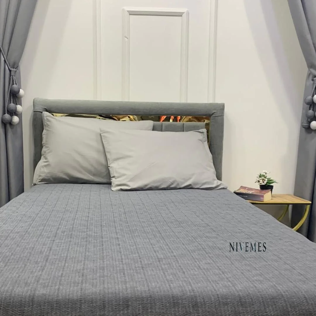 NIVEMESHOME ANTHRACITE 200X230 SINGLE QUILTED BEDSPREAD