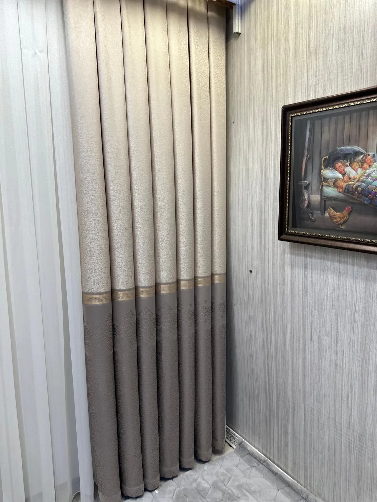 NİVEMESHOME ARSUZ FT614288 V-5202 VİZON 1/3 SIK PİLELİ FON PERDE APM