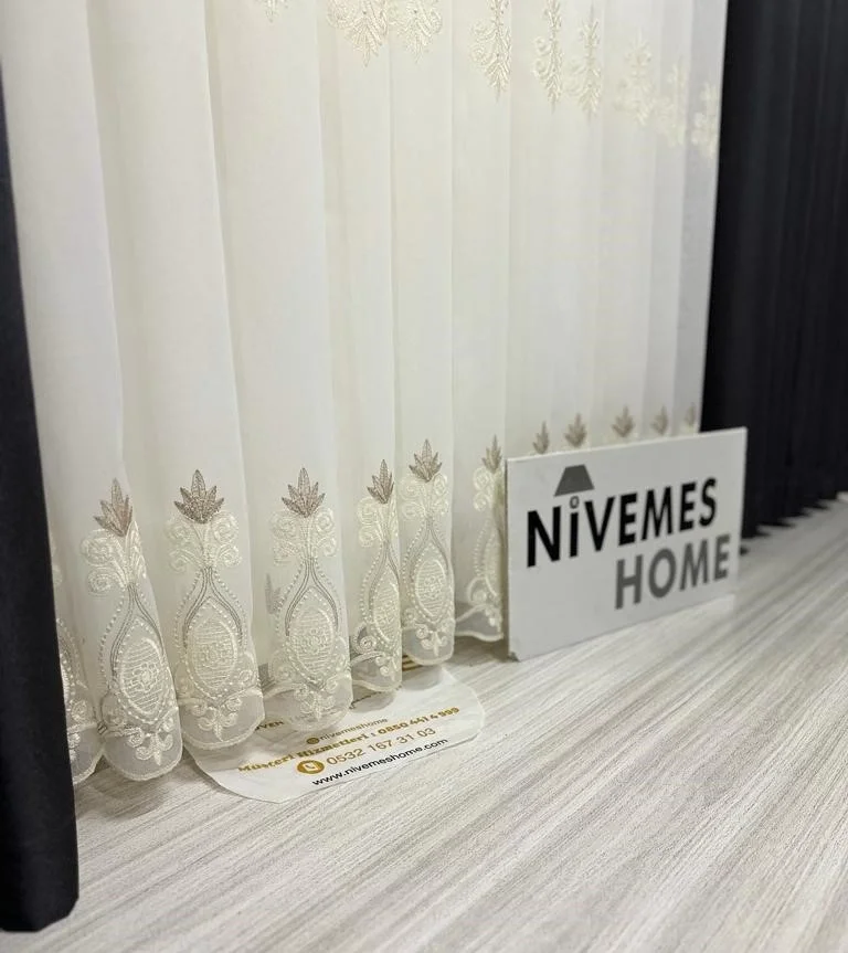 NİVEMESHOME ARTEMİS 1/3 SIK PİLELİ TÜL PERDESİ APM