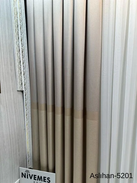 NIVEMESHOME ASLIHAN VİZON FT632116 V-5201 1/3 DENSE PILE CURTAIN APM